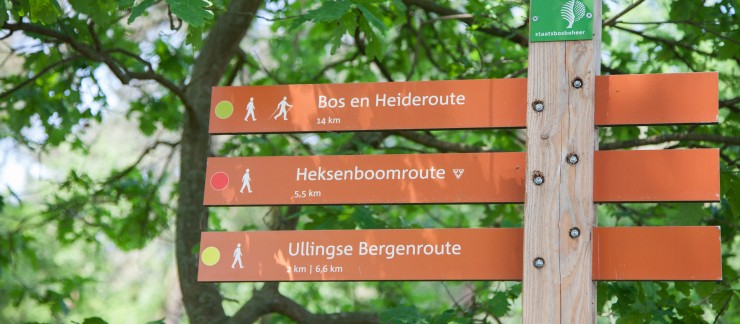 Fietsroute bordjes